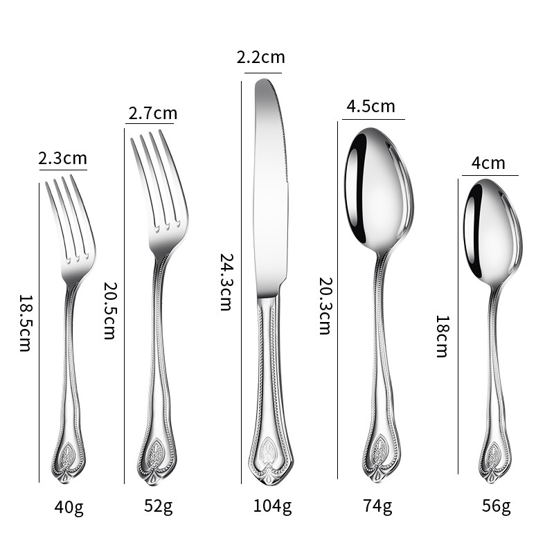Stainless Steel Cutlery Modern Mirror Silverware Flatware Set