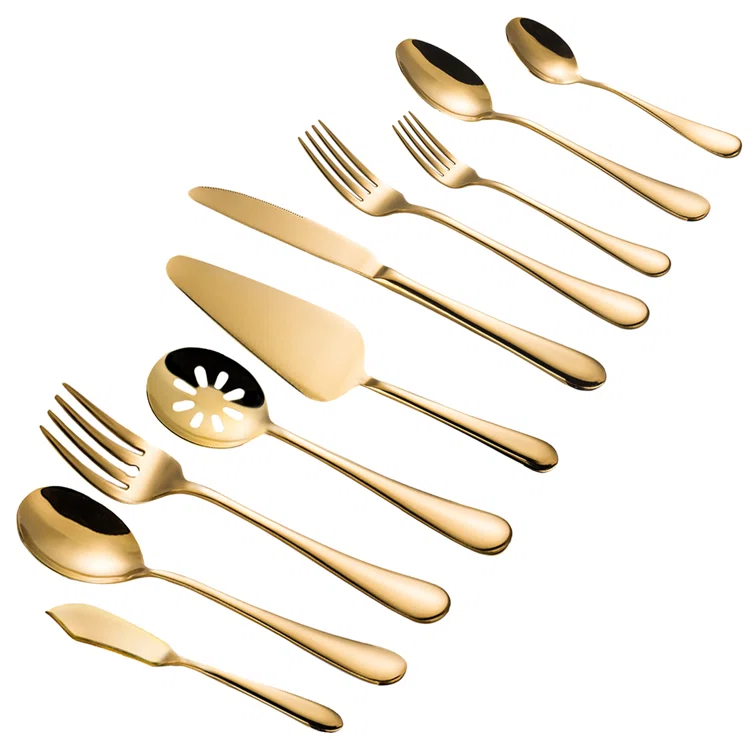 Stainless Steel Cutlery Modern Mirror Silverware Flatware Set