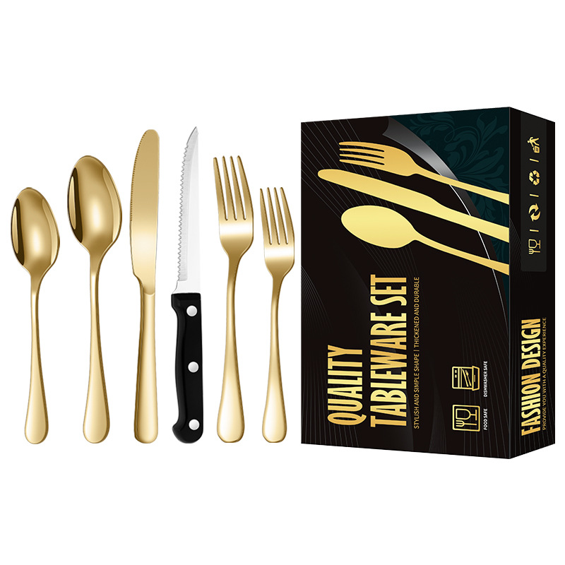 Stainless Steel Cutlery Modern Mirror Silverware Flatware Set
