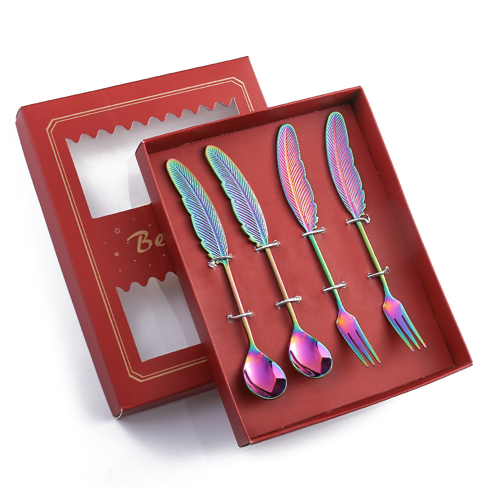 Stainless Steel Cutlery Modern Mirror Silverware Flatware Set Measuring Spoons for Coffee 