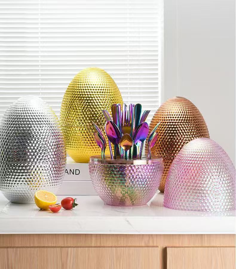 AURA Diamond-Cutlery Pod | The Egg Shaped Flatware Set, Reimagined